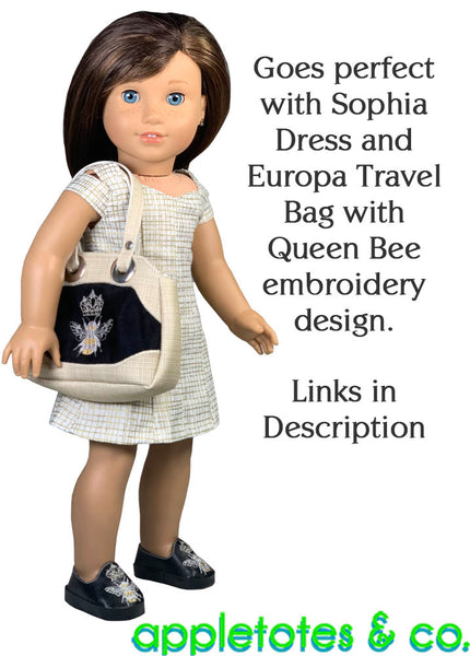 Queen Bee Flats ITH Embroidery Patterns for 18 Inch Dolls