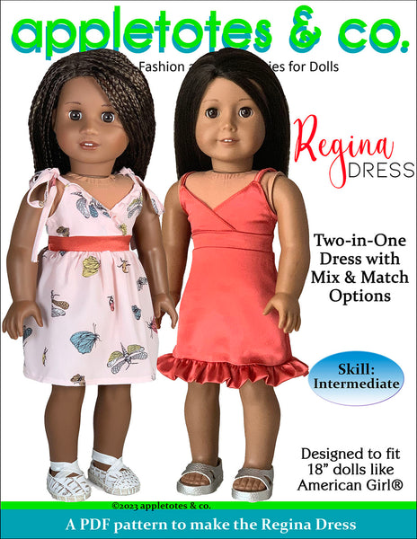 Regina Dress 18 Inch Doll Sewing Pattern