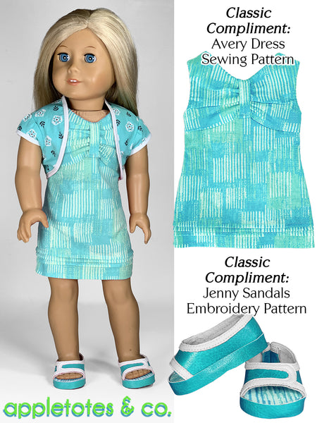 Reversible Penny Cropped Jacket 18 Inch Doll Sewing Pattern
