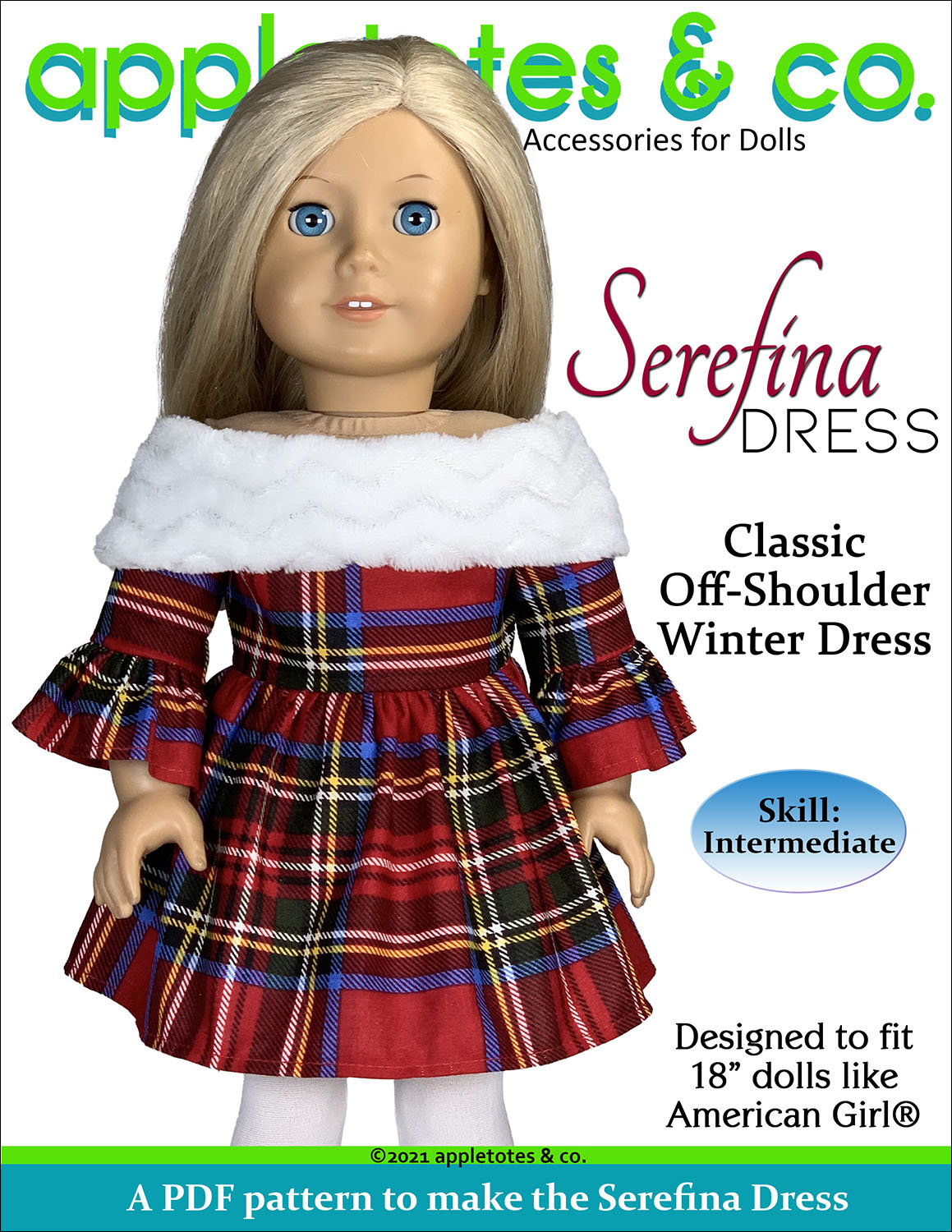Serefina Dress 18 Inch Doll Sewing Pattern