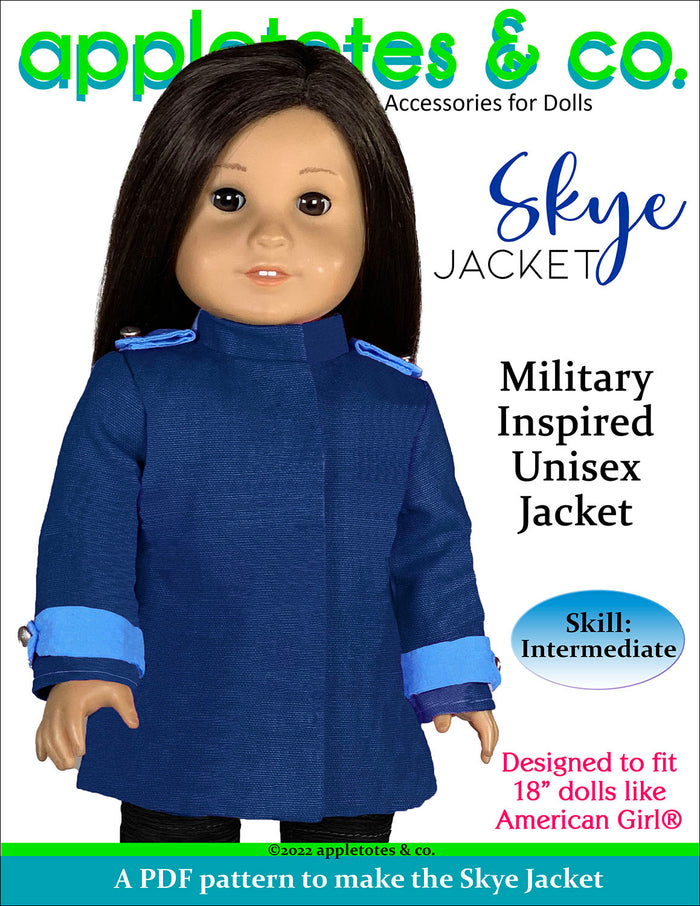 Skye Jacket 18 Inch Doll Sewing Pattern