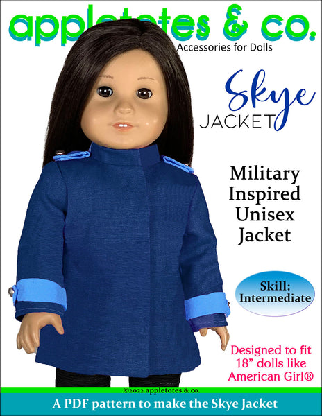 Skye Jacket 18 Inch Doll Sewing Pattern