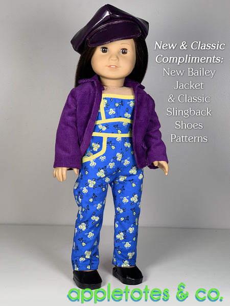 Sunset Boulevard Outfit 18 Inch Doll Sewing Pattern - SVG Files Included