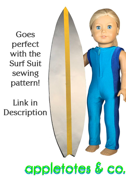 Surf Suit Sewing Pattern for 18 Inch Dolls