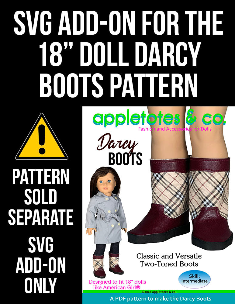 SVG Add On: Darcy Boots for 18 Inch Dolls
