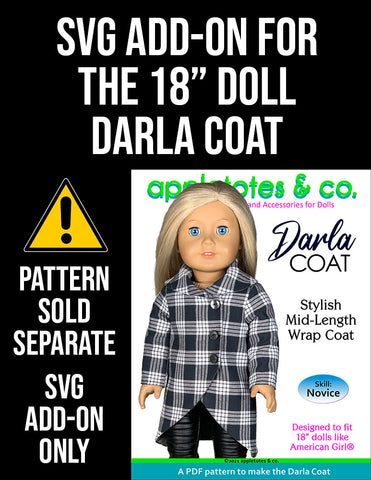 SVG Add On: Darla Coat for 18 Inch Dolls