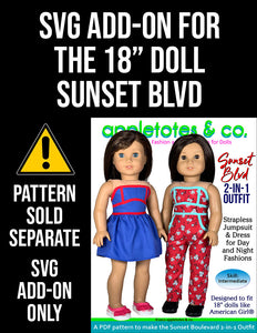 SVG Add On: Sunset Blvd for 18 Inch Dolls