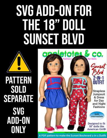 SVG Add On: Sunset Blvd for 18 Inch Dolls