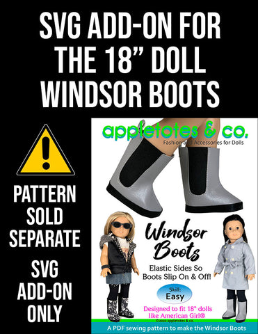 SVG Add On: Windsor Boots for 18 Inch Dolls