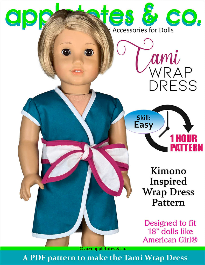Tami Wrap Dress 18 Inch Doll Sewing Pattern – Appletotes & Co.