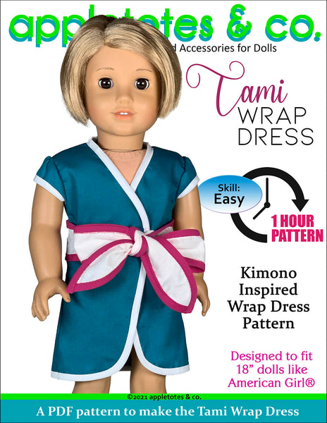 Tami Wrap Dress 18 Inch Doll Sewing Pattern