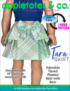 Tara Skirt 18 Inch Doll Sewing Pattern