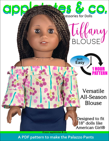 Tiffany Blouse 18 Inch Doll Sewing Pattern