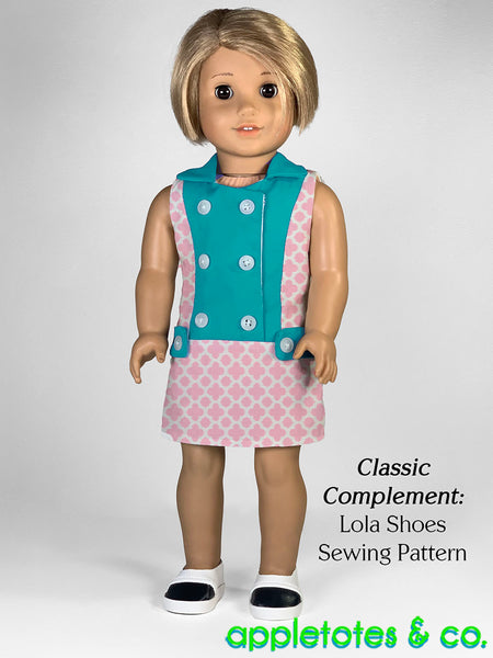 Trench Dress 18 Inch Doll Sewing Pattern