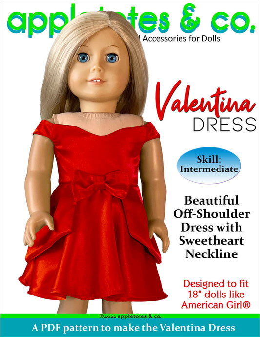 Valentina Dress 18 Inch Doll Sewing Pattern