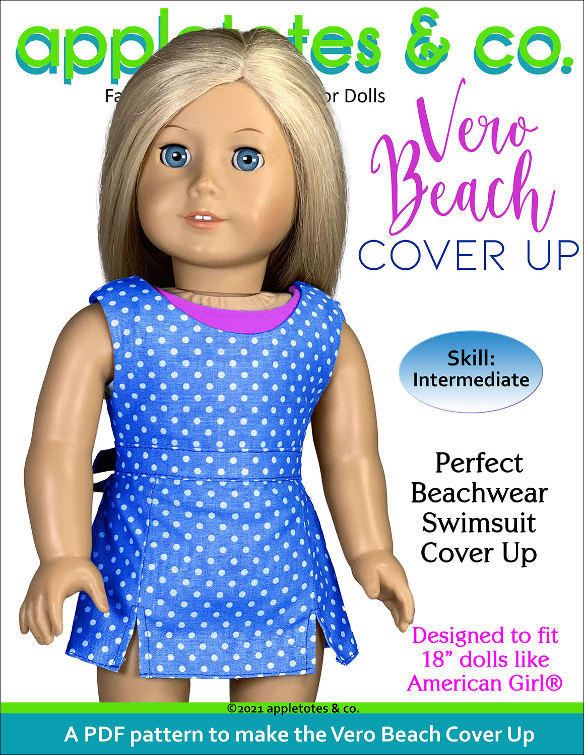 Vero Beach Cover Up 18 Inch Doll Sewing Pattern