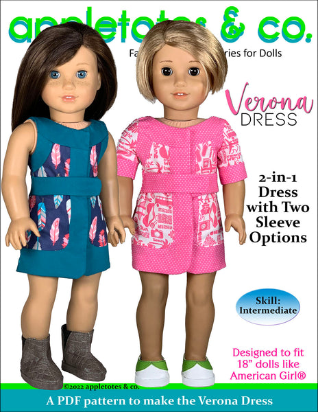 Verona Dress 18 Inch Doll Sewing Pattern