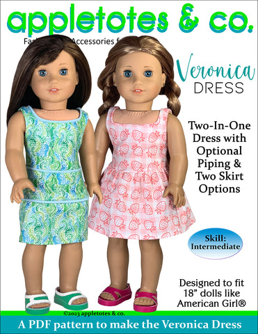 Veronica Dress 18 Inch Doll Sewing Pattern