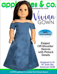 Vivian Gown 18 Inch Doll Sewing Pattern