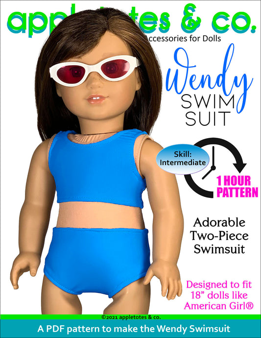 Wendy Swimsuit 18 Inch Doll Sewing Pattern