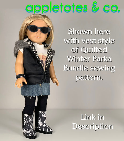Windsor Boots 18 Inch Doll Sewing Pattern - SVG Files Included