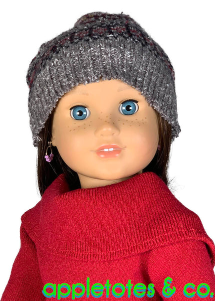 Free Winter Beanie Hat 18 Inch Doll Sewing Pattern