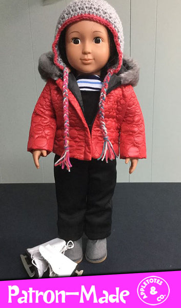 Quilted Parka Bundle Sewing Pattern for 18" Dolls
